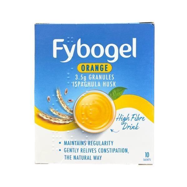 Fybogel Orange Fibre Drink 10 Sachets - Relieves Constipation & Maintains Regularity