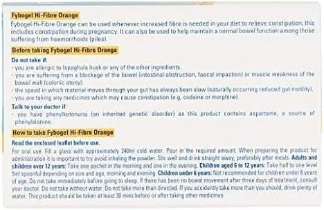 Fybogel Orange Fibre Drink 30 Sachets Relieves Constipation