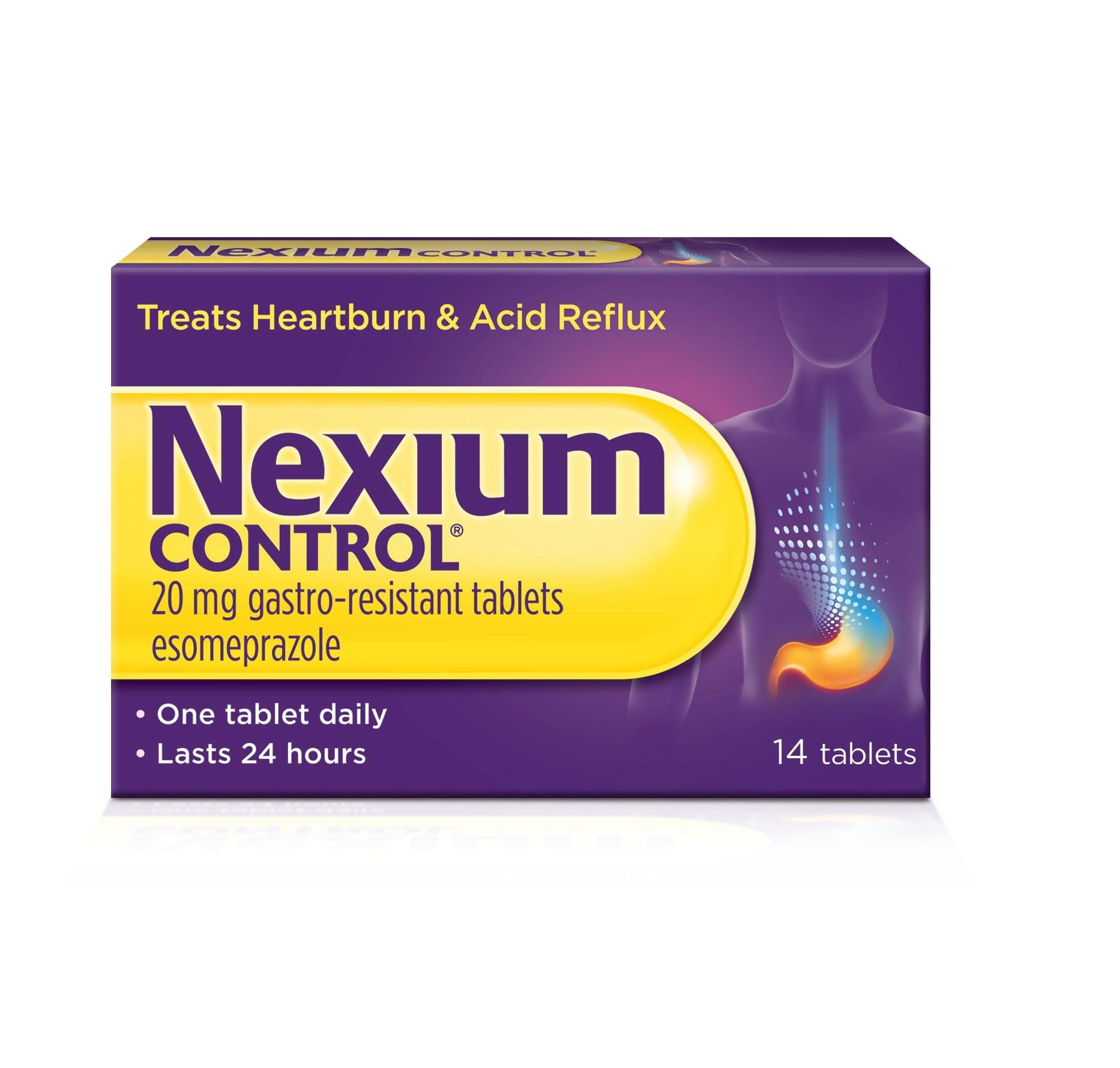Nexium Control 20mg Tablets 14 Pack - Treats Heartburn & Acid Reflux, Lasts 24 hours