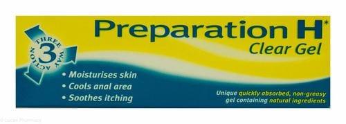Preparation H Clear Gel 25g - Soothes itching, Cools anal area, Moisturises skin, Non-greasy
