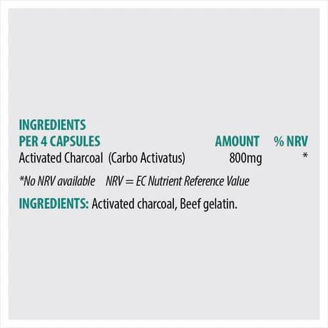 Sona Activated Charcoal 60 Capsules - Helps Reduce Digestive Discomfort & Gas