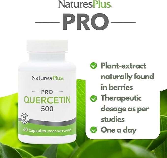Natures Plus Pro Quercetin 500mg 60 Capsules Supplement