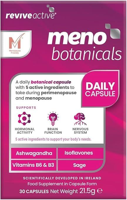 Revive Meno Botanicals 30 Capsules | Supports Hormonal Activity, Brain Function, Nervous System | Daily Capsule