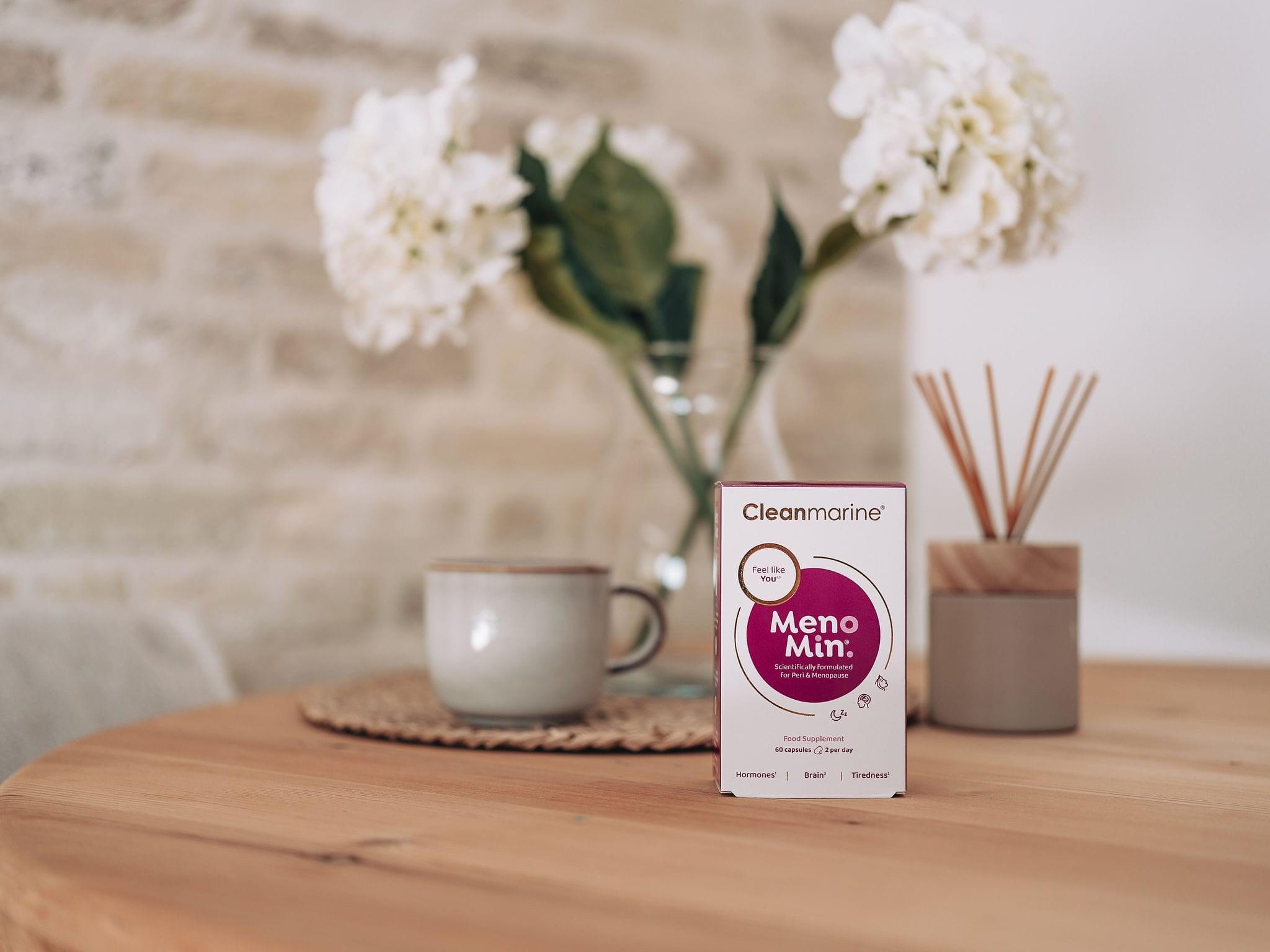 Cleanmarine MenoMin 60 Capsules - For Peri & Menopause - Hormones, Brain, Tiredness, Food Supplement