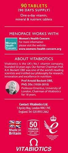 Vitabiotics Menopace Original Capsules - Menopause Support with 22 Nutrients, Vitamins & Soya Isoflavones