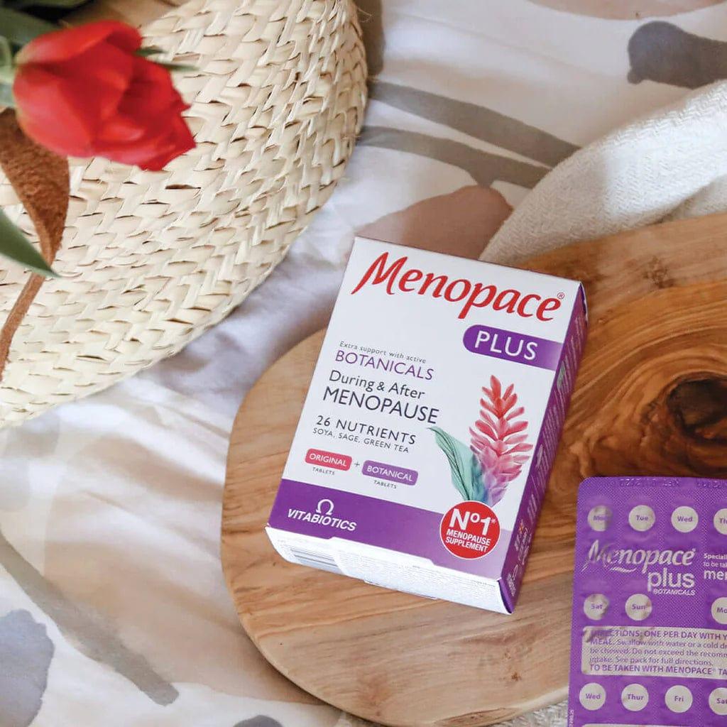 Vitabiotics Menopace Plus, Menopause Supplement with Botanicals, 26 Nutrients, During & After Menopause, 56 Tablets