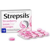 Strepsils Strawberry Sugar Free Lozenges (16) image