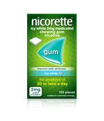 Nicorette 2mg Nicotine Icy White Gum 105 Pieces image