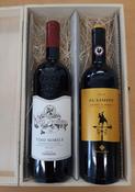 2 Bottle Wooden Box Vino Nobile &amp; Chianti Classico image
