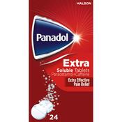 Panadol extra 500mg paracetamol + caffeine soluble tablets image
