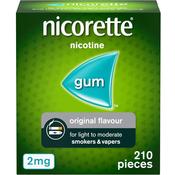 Nicorette Original Gum 2mg 210 Pieces