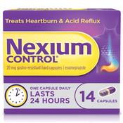 Nexium control heartburn and acid reflux relief 20mg capsules