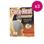 Cura-Heat Back &amp; Shoulder 3s x 3