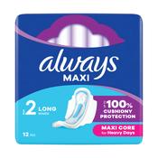 Always Maxi Pads Long with Wings 12 Pads image