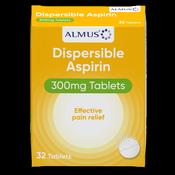 Almus Aspirin 300mg Dispersible Tablets 32 Tablet image