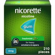 Nicorette Freshmint Gum 4mg 210 Pieces