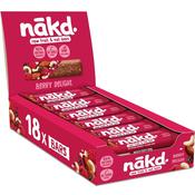 Nakd. Raw Fruit &amp; Nut Bars Berry Delight 18x35g