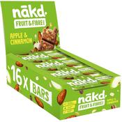 Nakd. Fruit &amp; Fibre Apple &amp; Cinnamon 16x44g