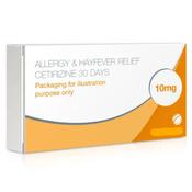 Hayfever &amp; Allergy Relief Cetirizine 10mg 14 Tablets image