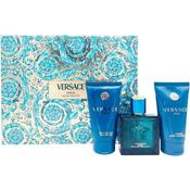 Versace Eros Gift Set EDT 50ml with Shower Gel 50ml &amp; Aftershave Balm 50ml image