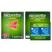 Nicorette InvisiPatch Step 2 15mg 7s &amp; Nicorette Lozenge Mint 2mg 80s