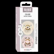 BIBS Pacifier Studio Colour 2 Pack Bumblebee Latex Size 1 Ivory Mix image