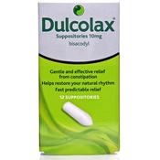 Dulcolax Suppositories 10mg  (12 Years Plus) 12 Suppositories