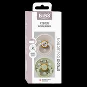 BIBS Pacifier Studio Colour 2 Pack Bumblebee Latex Size 2 Mushroom Mix image