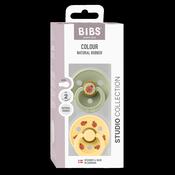 BIBS Pacifier Studio Colour 2 Pack Ladybug Latex Size 2 Sage Mix image