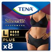 TENA Lady Silhouette Plus Black Incontinence Pants Large 8 Pack