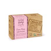 Little Soap Company Organic Pure Rose Geranium Soap Bar 110g image