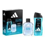 Adidas Ice Dive EDT Gift Set 100ml EDT + 250ml Shower Gel