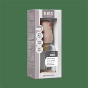 BIBS Glass Baby Bottle Round Latex 1 pack 120 ml Slow Flow Blush image