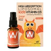 Well. Actually. Kids Liposomal Vitamin D3 Spray 400-800IU Orange Burst Flavour 15ml image