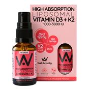 Well. Actually. Liposomal Vitamin D3+K2 Spray 1000-3000IU Strawberry &amp; Rhubarb Flavour 25ml image