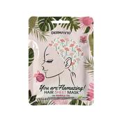 DermaV10 Printed Flamingo Marula Oil Hair Sheet Mask