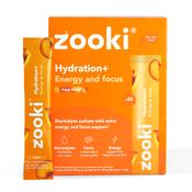 Zooki Hydration+ Energy &amp; Focus Peach Flavour 4.7g 30 Sachets