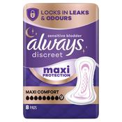 Always Discreet Maxi Comfort Pads 8s image