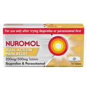 Nuromol dual action pain relief tablets image