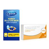 Allergy &amp; Hayfever Relief Loratadine and Optrex Allergy Eye Drops Bundle 30 Tablets + 10ml