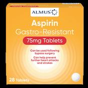 Almus Aspirin 75MG Gastro Resistant Tablets 28 Tablet