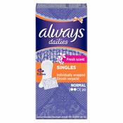 Always Dailies Normal Pantyliners Fresh Scent 20 Liners