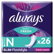 Always Daily Fresh Slim Flexistyle Panty Liners With Fresh Scent 26 Liners image