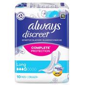 Always Discreet Incontinence Pads Women Long 10 Pads