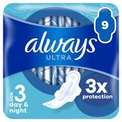 Always Ultra Day &amp; Night Pads with Wings 9 Pads image