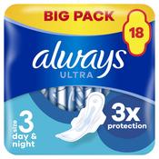 Always Ultra Duo Night Pads with Wings 18 Pads image