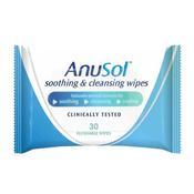 Anusol Soothing &amp; Cleansing Flushable Wipes for Hemorrhoids and Piles Treatment 30 Pack