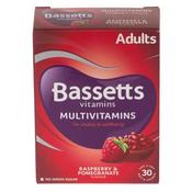 Bassetts Adult Multivitamins Raspberry &amp; Pomegranate Flavour 30 Chewies