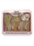 Beaut Co Hair Clip, Scrunchie &amp; Detangle Brush 10 Piece Set image