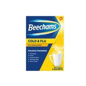 Beechams Cold &amp; Flu Hot Lemon &amp; Honey 5 Sachets
